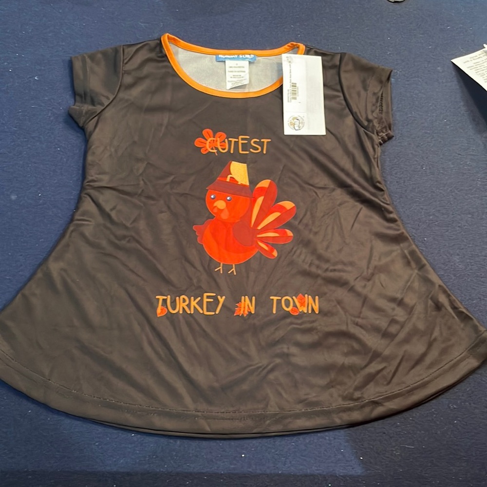 NWT Mondays’s Child toddler girl thanksgiving shirt size 3